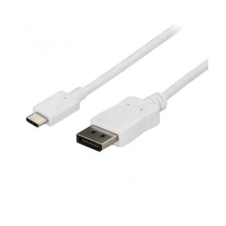 StarTech 6ft USB C to DisplayPort 1.2 Cable 4K 60Hz -TB3 or USB Type-C to DP Adapter Cable White -CDP2DPMM6W