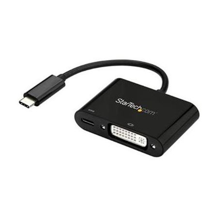 StarTech USB Type-C to DVI-I Adapter with Power Delivery (Black) - CDP2DVIUCP