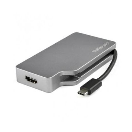 StarTech USB C Multiport Video Adapter 4K/1080p -USB-C to HDMI/VGA/mDP or DVI Monitor Space Gray - CDPVDHDMDPSG