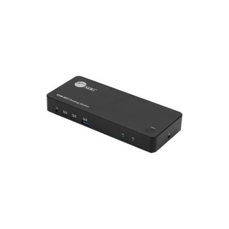 SIIG Dual Host USB-C KVM MST Docking Station - docking station - USB-C x 2 - 2 x HDMI, DP - GigE - CE-DK0111-S1