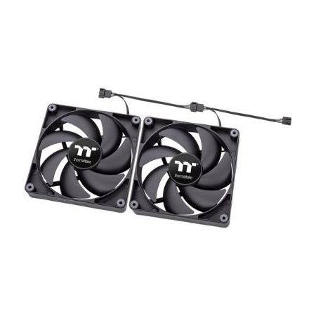 Thermaltake CT120 PC Cooling Fan (Black, 2-Pack) - CL-F147-PL12BL-A