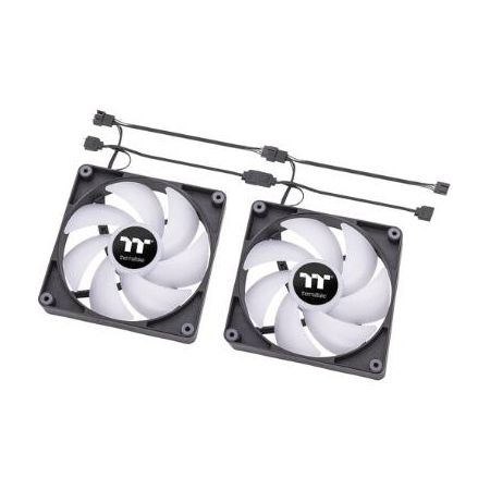 Thermaltake CT140 PC Cooling Fan with ARGB (Black, 2-Pack) - CL-F150-PL14SW-A