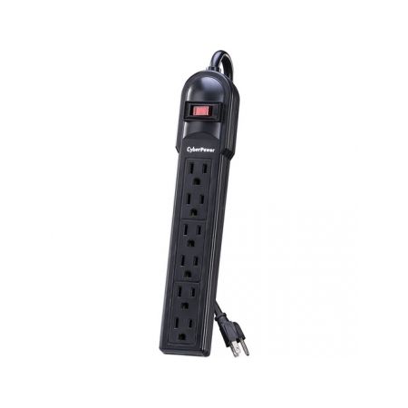 CyberPower CSB6012 6-Outlet Essential Series Surge Protector (Black)