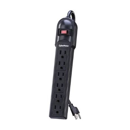 CyberPower CSB604 6-Outlet Essential Series Surge Protector (Black)