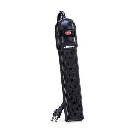 CyberPower CSB606 6-Outlet Essential Series Surge Protector (Black)