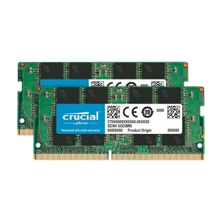 Crucial CT2K16G4SFRA32A 32GB Laptop DDR4 3200 MHz SODIMM Memory Kit (2 x 16GB)