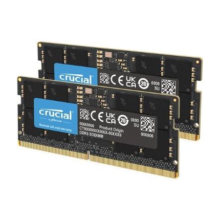 Crucial CT2K32G52C42S5 64GB Laptop DDR5 5200 MHz SO-DIMM Memory Kit (2 x 32GB)