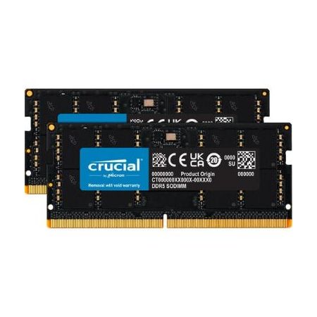 Crucial CT2K8G52C42S5 16GB Laptop DDR5 5200 MHz SO-DIMM Memory Kit (2 x 8GB)