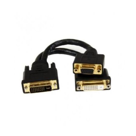 StarTech 8in Wyse DVI Splitter Cable - DVI-I to DVI-D and VGA - M/F - DVI92030202L