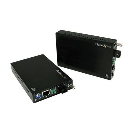 StarTech ET90110WDM2 10/100 Mb/s Ethernet WDM Fiber Media Converter Kit (Black)