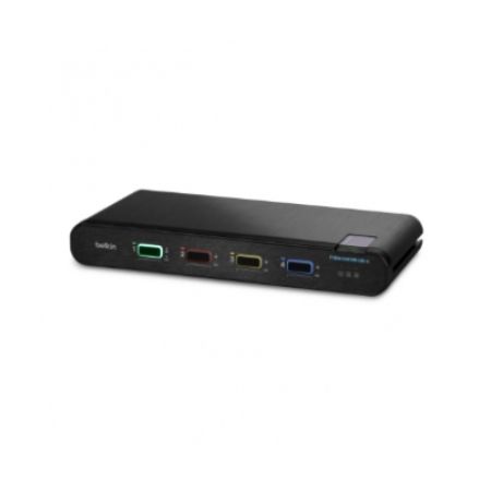 Belkin Universal 2nd Gen Secure KVM Switch, 4-Port Single Head w/ CAC - F1DN104KVM-UN-4