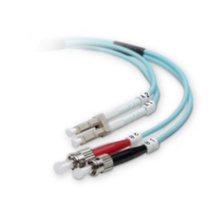 Belkin Fiber Optic Cable; 10GB Aqua Multimode LC/ST Duplex MMF, 50/125 - F2F402L0-10M-G