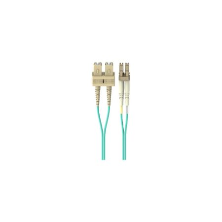 Belkin F2F402L7-03M-G Fiber Optic Cable; 10GB Aqua Multimode LC/SC Duplex MMF, 50/125