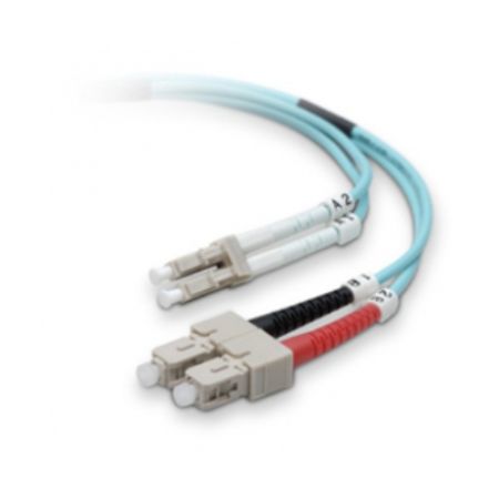 Belkin  10M Fiber Optic Cable: 10Gb Aqua Multimode LC/SC Duplex, 50/125 OM3 - patch cable - 10 m - aqua - F2F402L7-10M-G