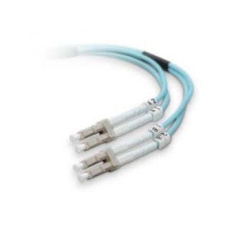 Belkin Fiber Optic Cable; 10GB Aqua Multimode LC/LC Duplex MMF, 50/125 OM3 - F2F402LL-20M