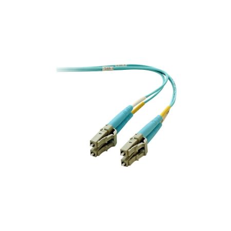 Belkin Fiber Optic Cable, 10GB/100GB Aqua Multimode LC/LC Duplex, 50/125 OM4 - F3F004-01M