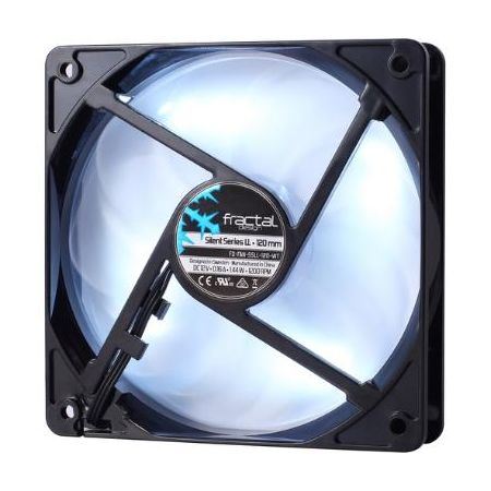 Fractal Design FD-FAN-SSLL-120-WT Silent Series LL 120mm LED Cooling Fan (White)