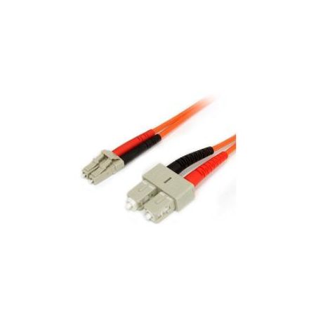 StarTech 1m Fiber Optic Cable - Multimode Duplex 62.5/125 - LSZH - LC/SC - OM1 - LC to SC Fiber Patch Cable - FIBLCSC1