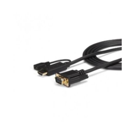 StarTech 10ft HDMI to VGA Adapter Cable - Active Video Converter 1080p - HD2VGAMM10