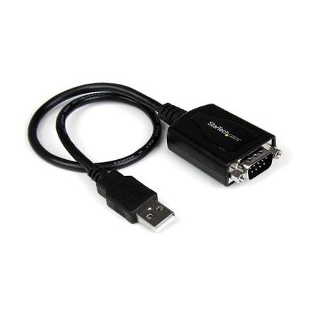 StarTech USB to RS232 Serial DB9 Adapter Cable with COM Retention (Black, 1') - ICUSB232PRO