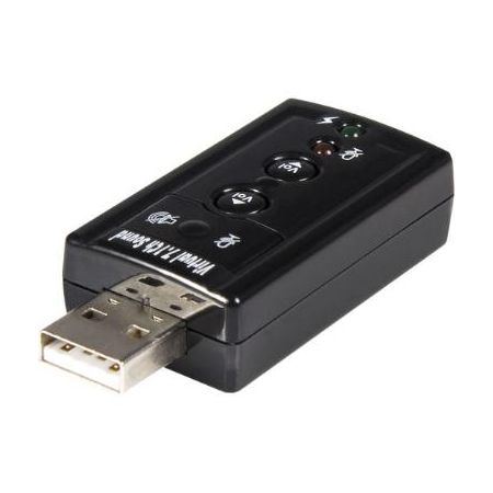 StarTech Virtual 7.1 USB Stereo Audio Adapter External Sound Card - ICUSBAUDIO7