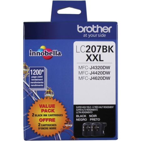 Brother LC2072PKS Innobella Super High Yield XXL Series Black Ink Cartridge (2-Pack)