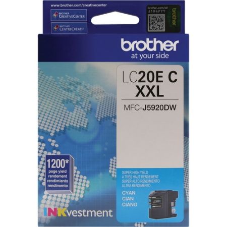 Brother LC20EC INK Vestment Super High Yield Cyan Ink Cartridge