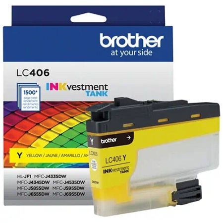 Brother LC406YS INK vestment Tank Standard Yield Yellow Ink Cartridge