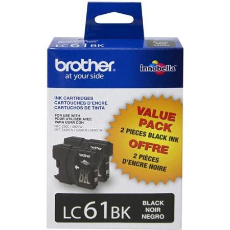 Brother LC612PKS Innobella Standard-Yield Black Ink Cartridge(2 Pack)