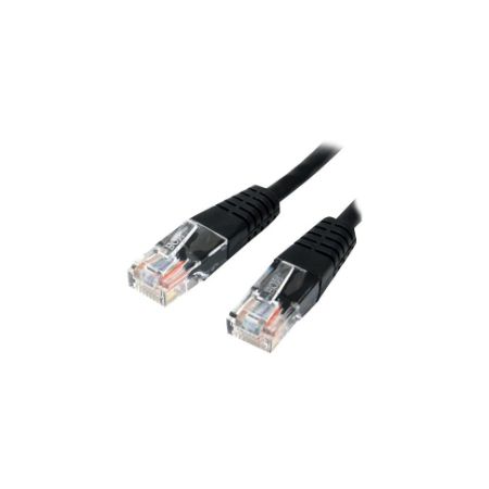 StarTech Cat5e Ethernet Cable 50 ft Black - Cat 5e Molded Patch Cable - M45PATCH50BK