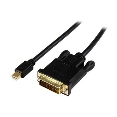 StarTech Mini DisplayPort to DVI Male Active Adapter Converter Cable (3', Black) - MDP2DVIMM3BS