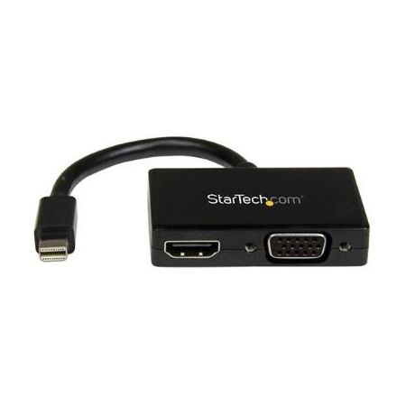 StarTech 2-in-1 Mini DisplayPort to HDMI/VGA Travel Adapter Converter (Black) - MDP2HDVGA