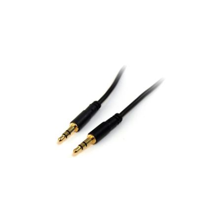 StarTech 3 ft Slim 3.5mm Stereo Audio Cable - M/M - Slim Connect 3.5mm - MU3MMS