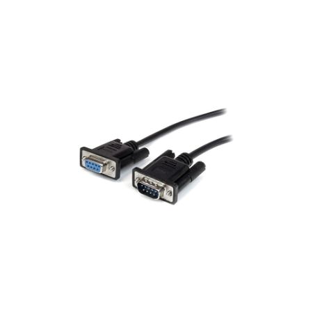 StarTech 2m Black Straight Through DB9 RS232 Serial Cable - M/F - MXT1002MBK