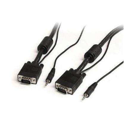 StarTech Coaxial High Resolution Monitor VGA Cable with Audio (25', Black) - MXTHQMM25A