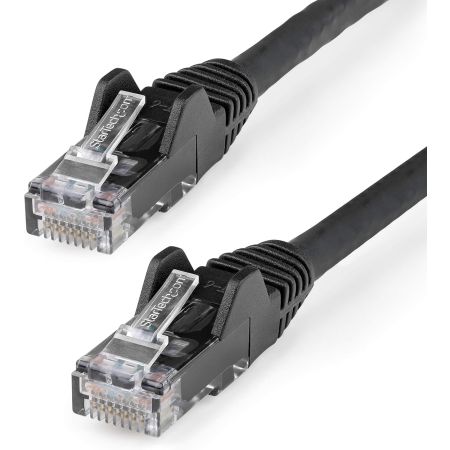 StarTech 10ft Black CAT6 Cable - LSZH Gigabit Ethernet Cable - Snagless CAT6 Patch Cord Network Cable - M/M - N6LPATCH10BK