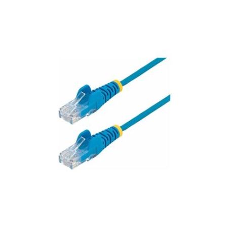 StarTech 10 ft CAT6 Cable - Slim CAT6 Patch Cord - Blue Snagless RJ45 Connectors - Gigabit Ethernet Cable - 28 AWG - N6PAT10BLS