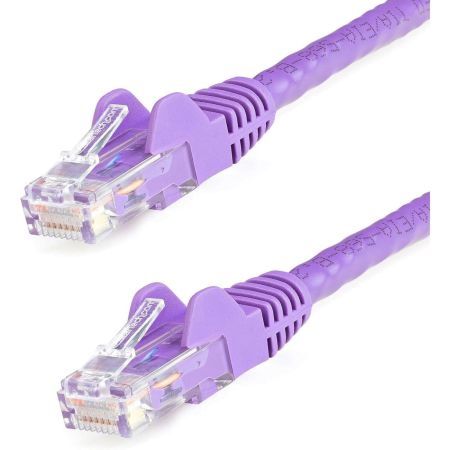 StarTech 10ft CAT6 Ethernet Cable Purple Snagless UTP CAT 6 Gigabit Cord/Wire 100W PoE 650MHz - N6PATCH10PL