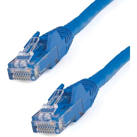 StarTech 125ft CAT6 Ethernet Cable - Blue CAT 6 Gigabit Ethernet Wire -650MHz 100W PoE RJ45 UTP Network/Patch Cord Snagless w/Strain Relief Fluke Tested/Wiring is UL Certified/TIA - N6PATCH125BL