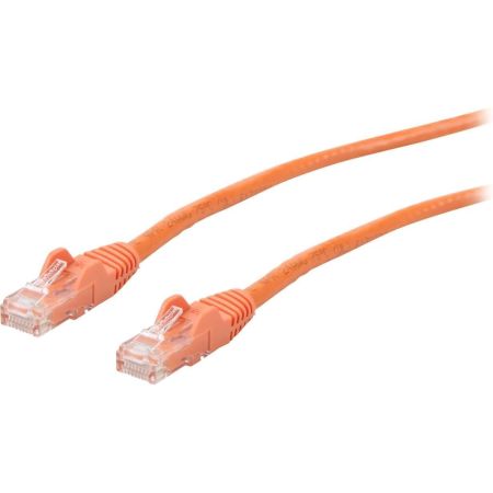 StarTech 12ft CAT6 Ethernet Cable - Orange CAT 6 Gigabit Ethernet Wire -650MHz 100W PoE RJ45 UTP Network/Patch Cord Snagless w/Strain Relief Fluke Tested/Wiring is UL Certified/TIA - N6PATCH12OR