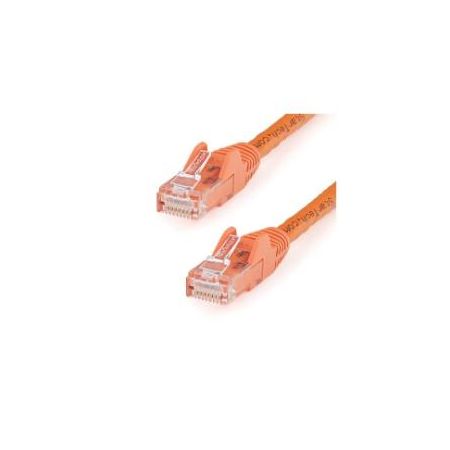 StarTech CAT6 Ethernet Cable 15' Orange 650MHz PoE Snagless Patch Cord - N6PATCH15OR