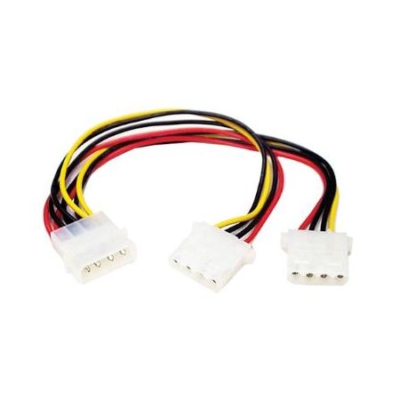 StarTech LP4 Male to Dual LP4 Female Power Y Splitter Cable - PYO2L