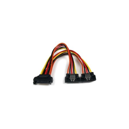 StarTech 6in Latching SATA Power Y Splitter Cable Adapter - M/F - PYO2LSATA