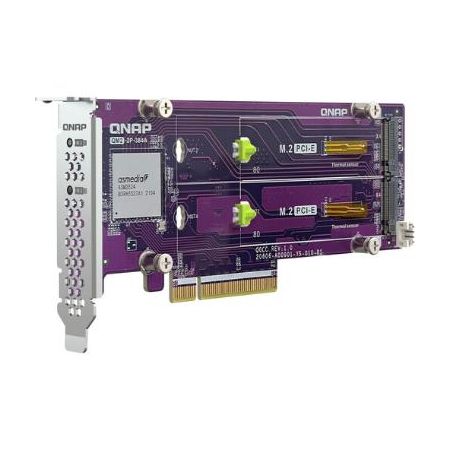 QNAP QM2-2P-384A Dual M.2 22110 / 2280 PCIe Gen3 x8 NVMe SSD Expansion Card