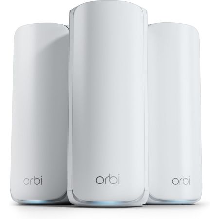 Netgear Orbi 770 BE11000 Wireless Tri-Band 3-Piece Mesh Wi-Fi System (White)