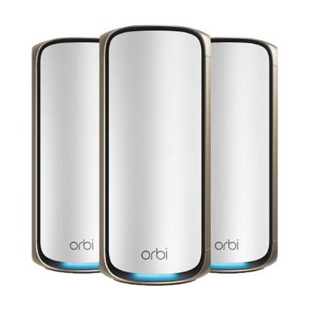 Netgear Orbi 970 BE27000 Wireless Quad-Band 3-Piece Mesh Wi-Fi System (White)