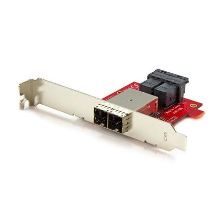 StarTech Mini-SAS Adapter - Dual SFF-8643 to SFF-8644 - with Full and Low-Profile Brackets - 12Gbps