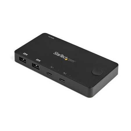 StarTech 2 Port USB C KVM Switch 4K 60Hz HDMI Compact Dual Port UHD USB Type C Desktop Mini - SV211HDUC