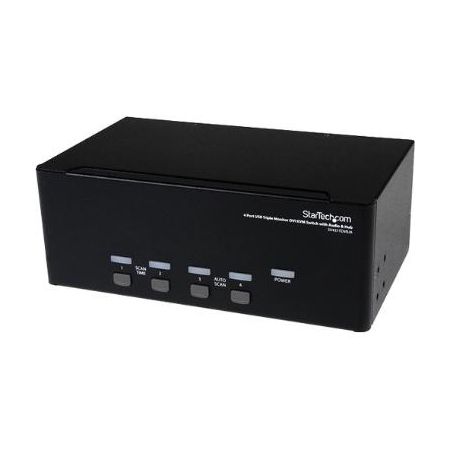 StarTech 4-Port Triple Monitor DVI USB KVM Switch with Audio & USB 2.0 Hub (SV431TDVIUA)