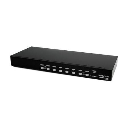 StarTech 8-Port 1U Rackmount DVI USB KVM Switch (Black) - SV831DVIU